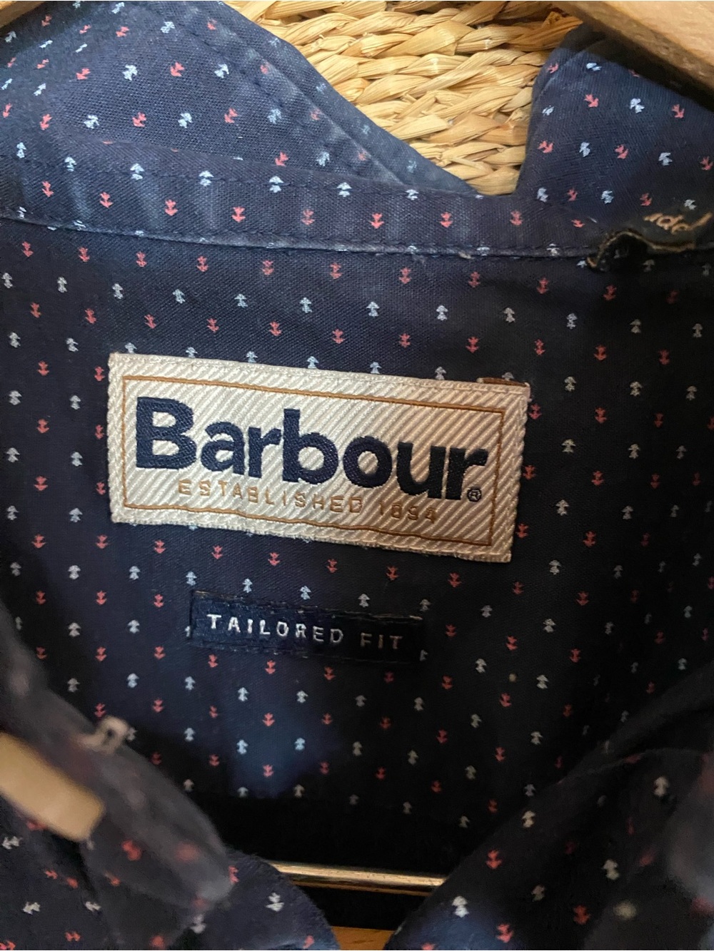 Barbour Cullen Navy Tailored Fit Button Down Shirt
